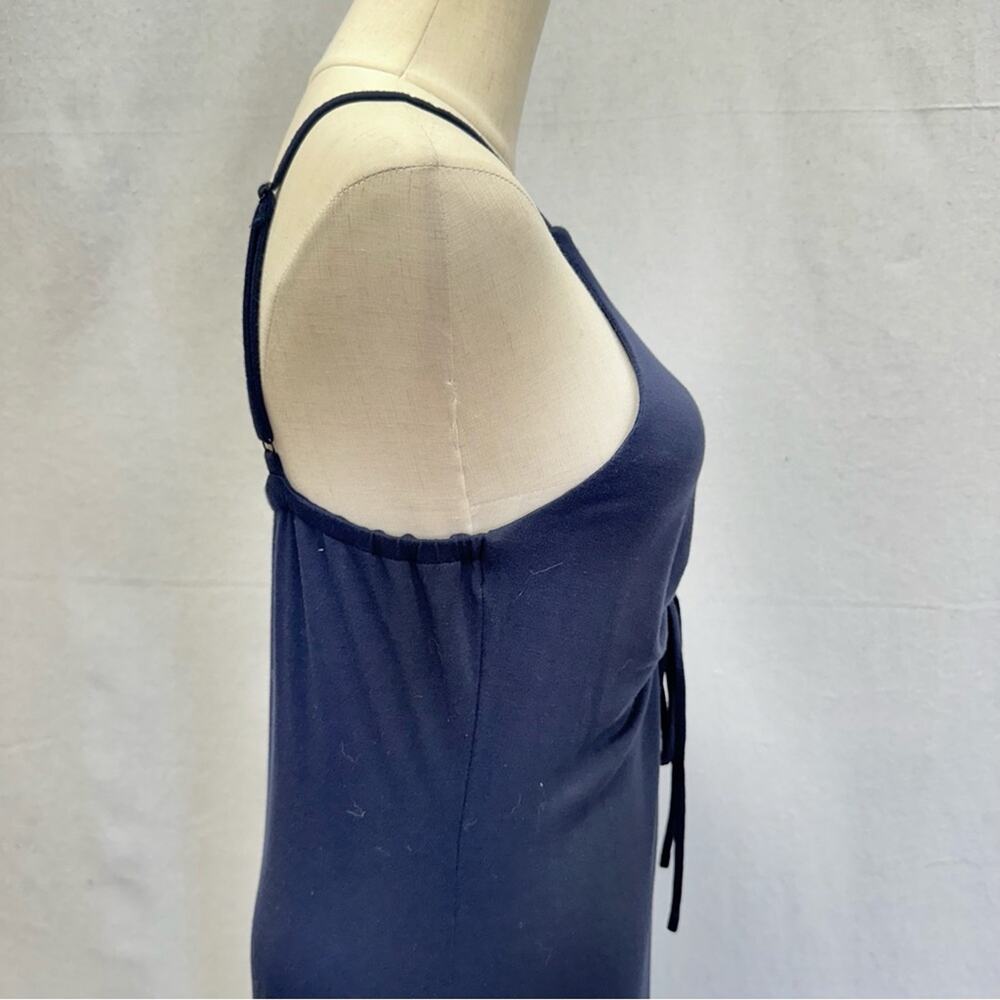Lou & Grey‎ Signaturesoft navy stretch jersey knit midi dress size medium - Picture 12 of 14